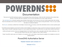 Tablet Screenshot of doc.powerdns.com